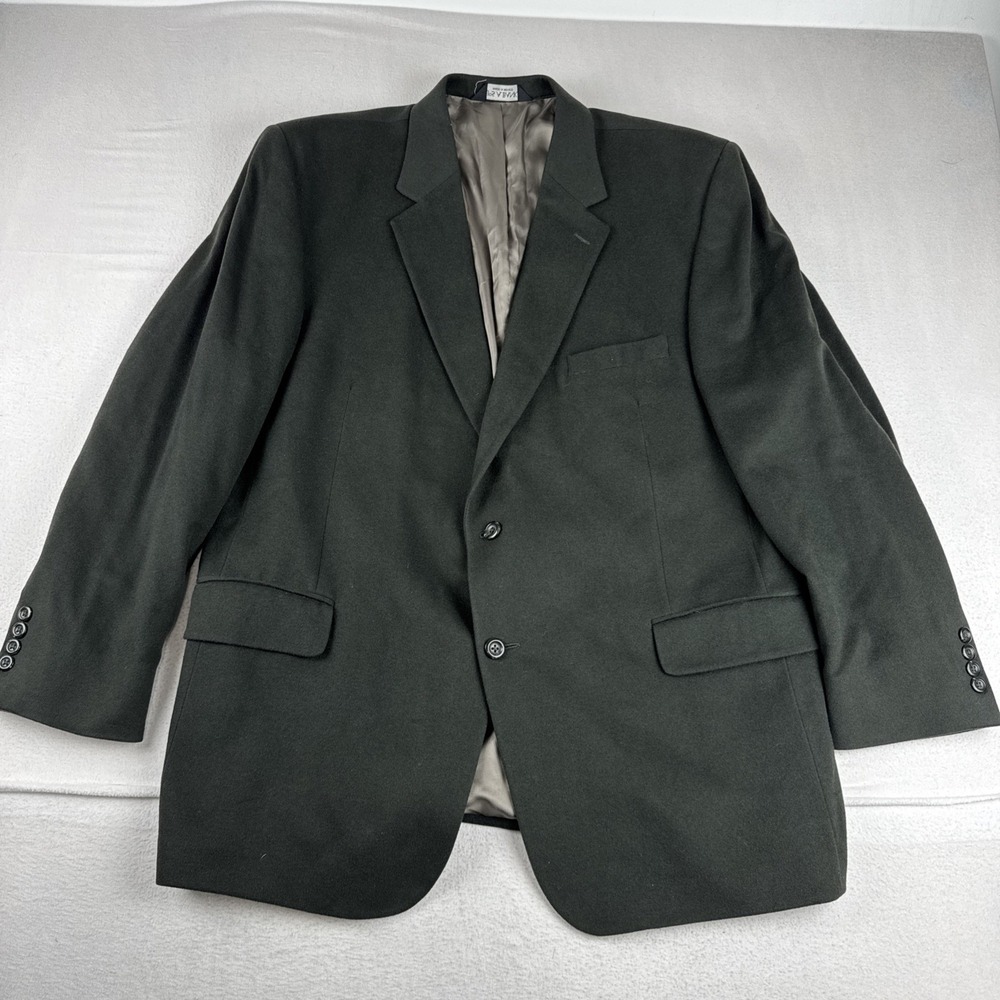Jos A Bank 100% Cashmere Mens Green Blazer Sport Coat 48R Office Business